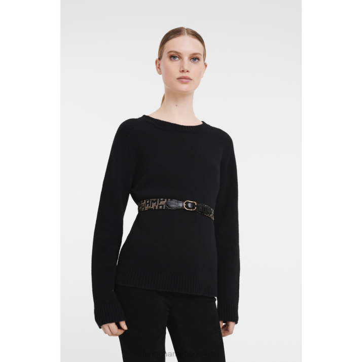 Longchamp 1980 حزام نسائي نحيف D2LB931