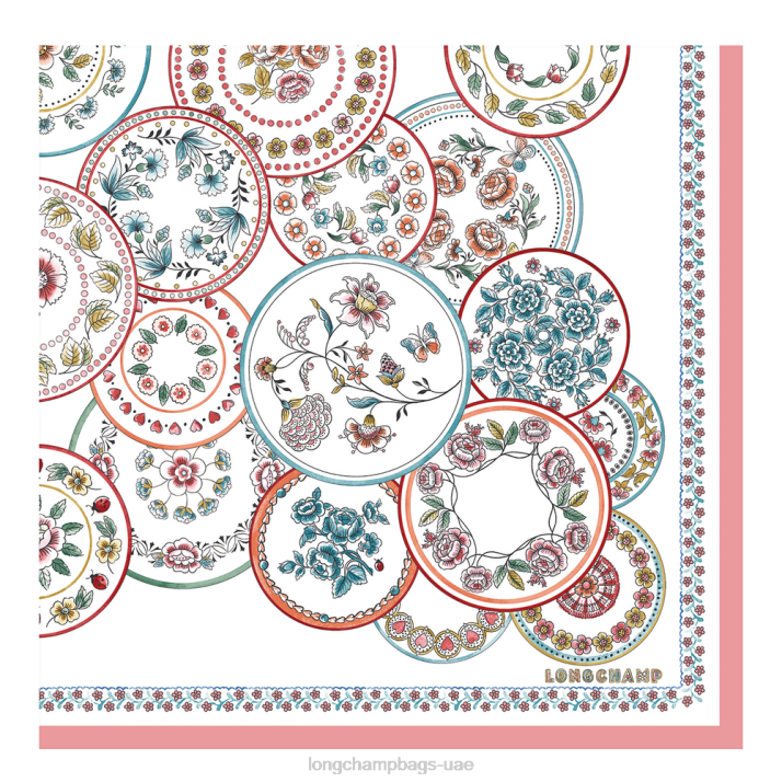 Longchamp مجموعة ربيع / صيف 2022 وشاح من الحرير نحيف D2LB1042