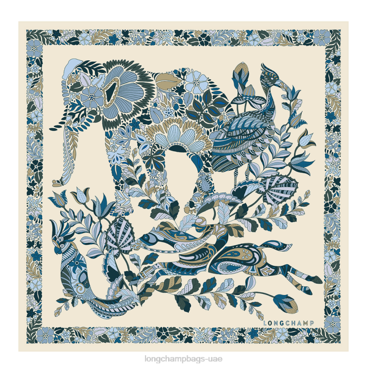 Longchamp مجموعة ربيع / صيف 2023 وشاح حرير 50 نحيف D2LB1005
