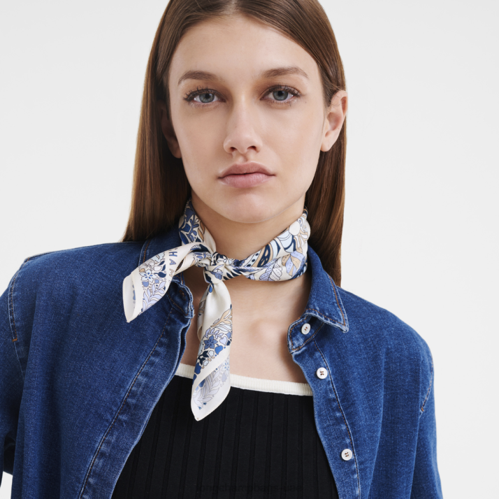 Longchamp مجموعة ربيع / صيف 2023 وشاح حرير 50 نحيف D2LB1005