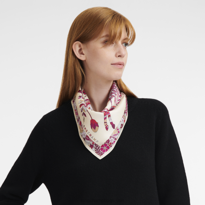 Longchamp مجموعة ربيع / صيف 2023 وشاح حرير 50 نحيف D2LB1006