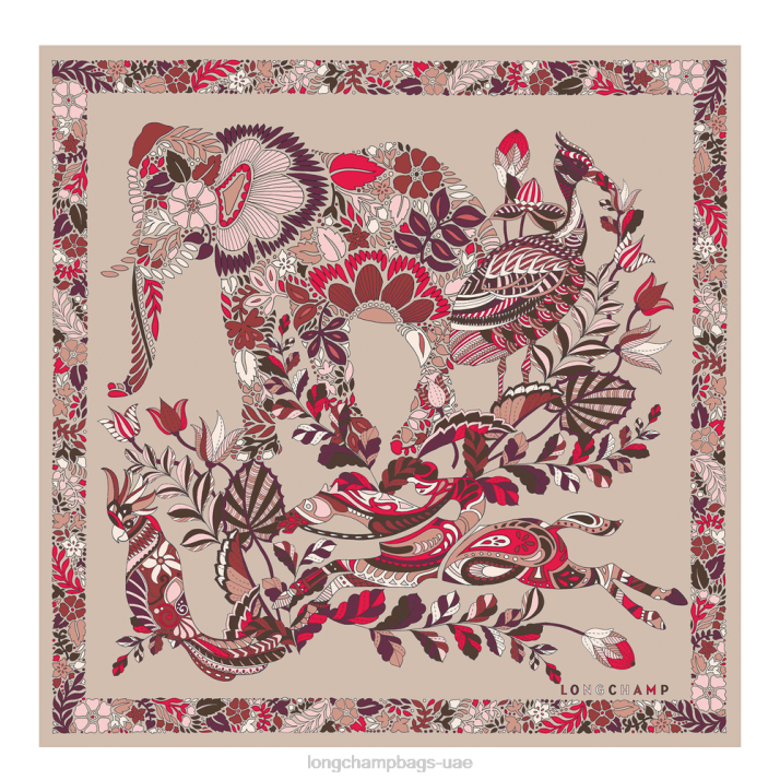 Longchamp مجموعة ربيع / صيف 2023 وشاح حرير 50 نحيف D2LB1008