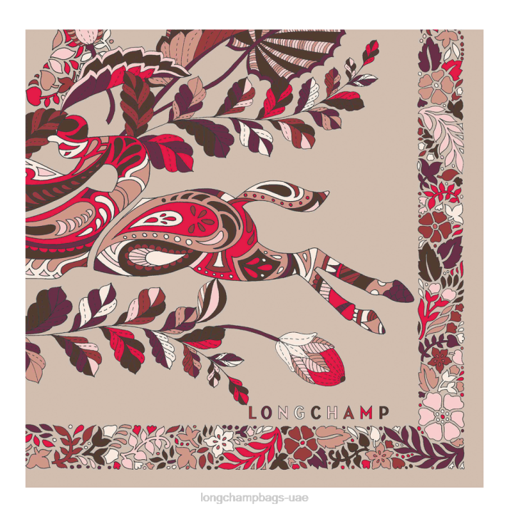 Longchamp مجموعة ربيع / صيف 2023 وشاح حرير 50 نحيف D2LB1008