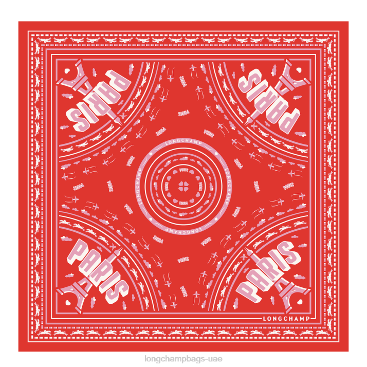 Longchamp مجموعة ربيع / صيف 2023 وشاح حرير 50 نحيف D2LB1016