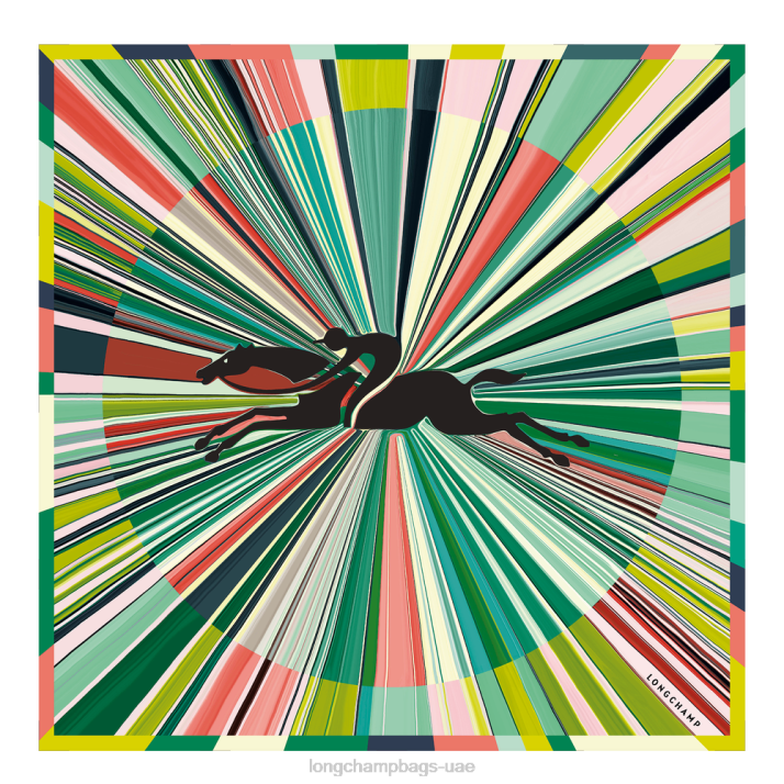 Longchamp ربيع / صيف 2023 مجموعة وشاح الحرير 70 نحيف D2LB1038