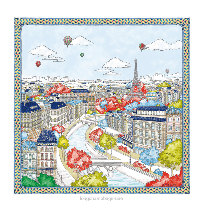 Longchamp ربيع / صيف 2023 مجموعة وشاح الحرير 90 نحيف D2LB1043