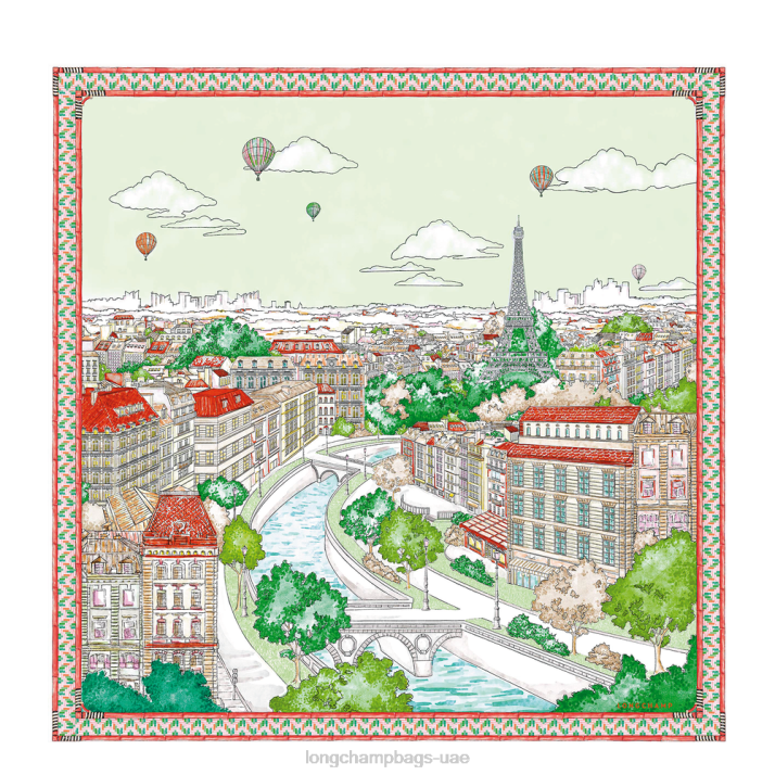 Longchamp ربيع / صيف 2023 مجموعة وشاح الحرير 90 نحيف D2LB1044