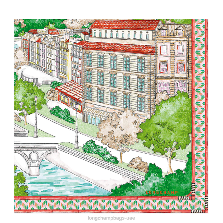 Longchamp ربيع / صيف 2023 مجموعة وشاح الحرير 90 نحيف D2LB1044