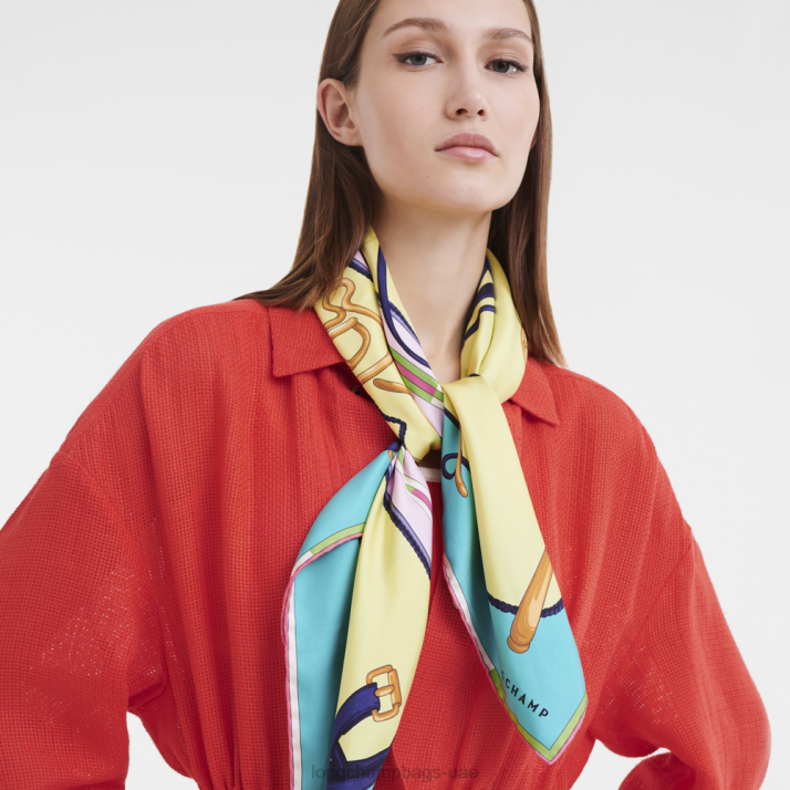 Longchamp ربيع / صيف 2023 مجموعة وشاح الحرير 90 نحيف D2LB1048