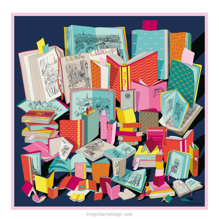 Longchamp ربيع / صيف 2023 مجموعة وشاح الحرير 90 نحيف D2LB1049