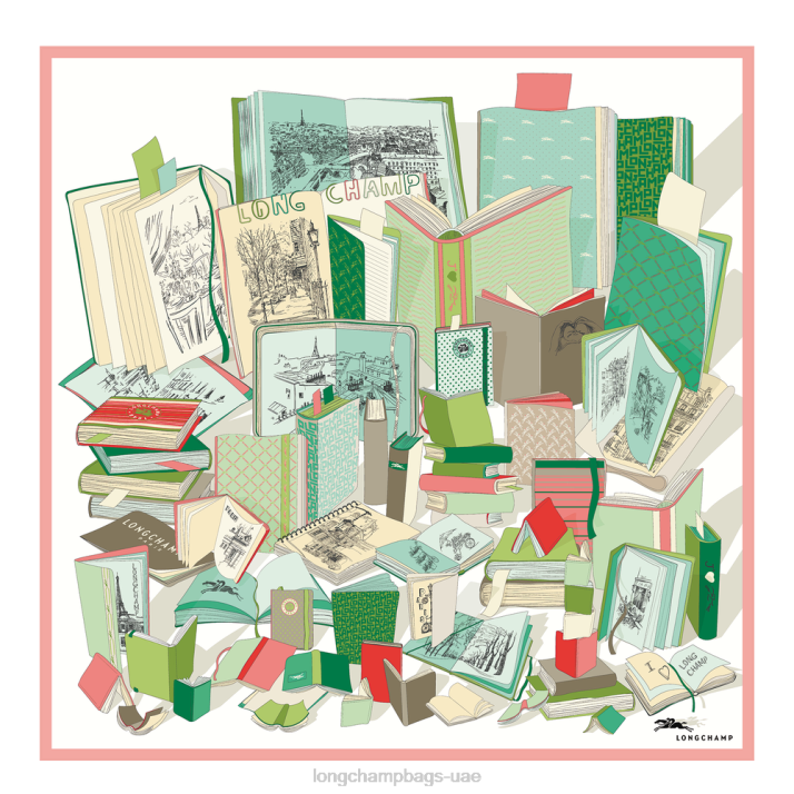 Longchamp ربيع / صيف 2023 مجموعة وشاح الحرير 90 نحيف D2LB1051