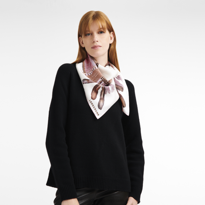 Longchamp ربيع / صيف 2023 مجموعة وشاح الحرير 90 نحيف D2LB1059