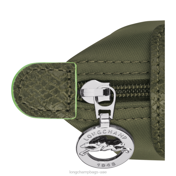 Longchamp محفظة النقود المعدنية الخضراء لو بلاج نحيف D2LB507