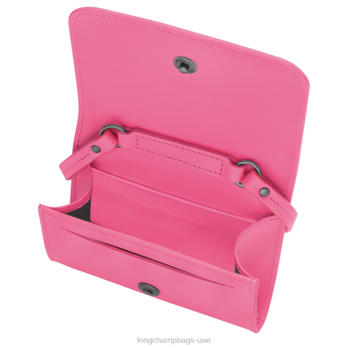 Longchamp محفظة النقود المعدنية الهرولة مربع مع الدانتيل والجلود نحيف D2LB515