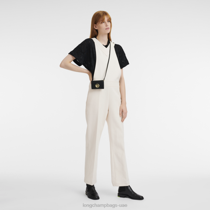 Longchamp محفظة نقود معدنية مربعة مع حزام كتف نحيف D2LB516