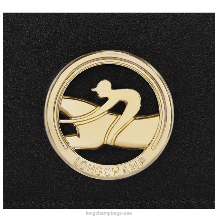 Longchamp محفظة نقود معدنية مربعة مع حزام كتف نحيف D2LB516