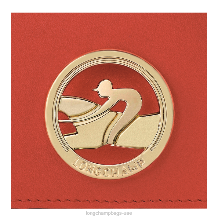 Longchamp محفظة نقود معدنية مربعة مع حزام كتف نحيف D2LB517