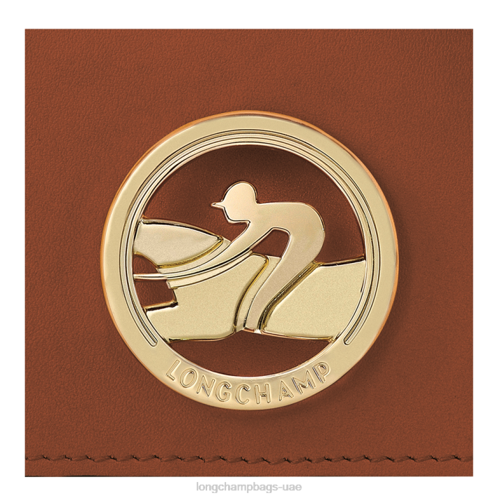 Longchamp محفظة نقود معدنية مربعة مع حزام كتف نحيف D2LB518