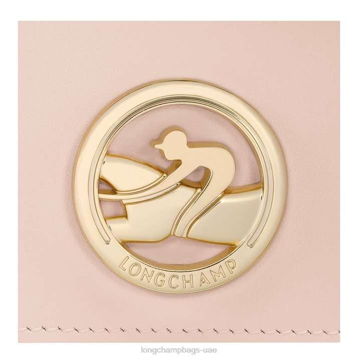 Longchamp محفظة نقود معدنية مربعة مع حزام كتف نحيف D2LB519