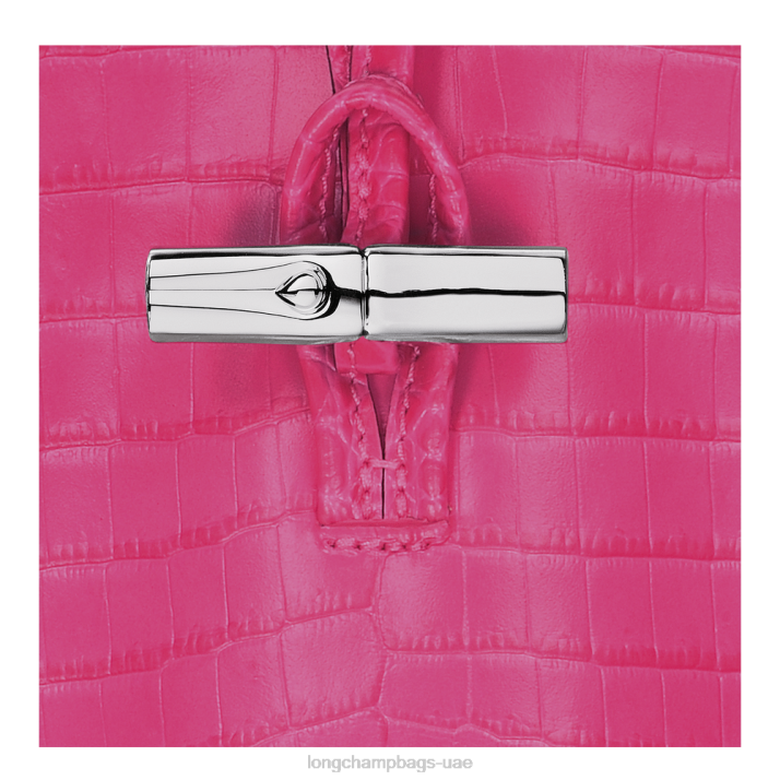 Longchamp جراب هاتف روسو كروكو مزين بالدانتيل نحيف D2LB689