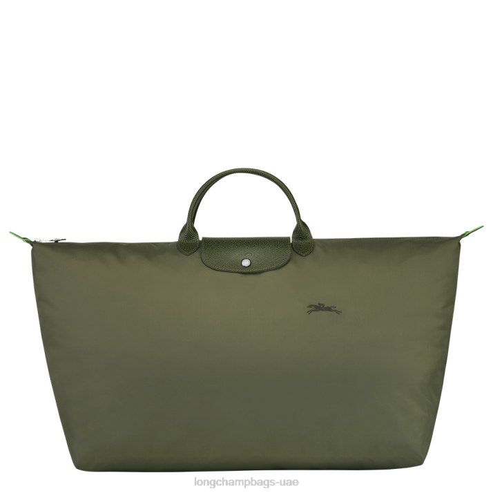 Longchamp حقيبة سفر لو بلاج خضراء م رجال D2LB794