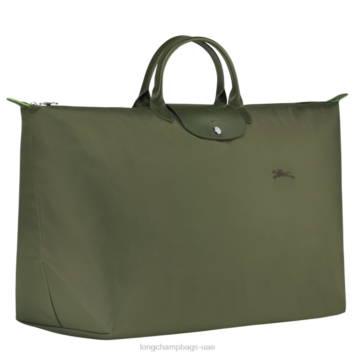 Longchamp حقيبة سفر لو بلاج خضراء م رجال D2LB794
