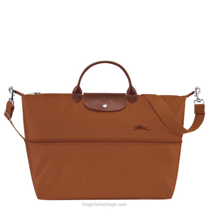 Longchamp حقيبة سفر لو بلاج خضراء قابلة للتوسيع نحيف D2LB802