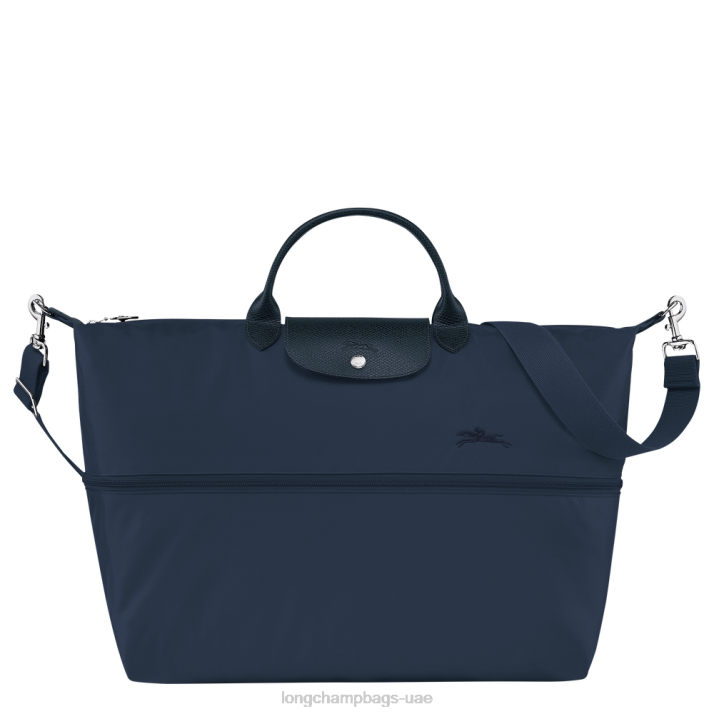 Longchamp حقيبة سفر لو بلاج خضراء قابلة للتوسيع نحيف D2LB804
