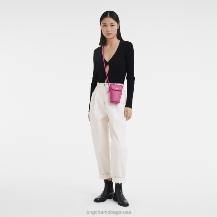 Longchamp جراب هاتف epure مع الدانتيل والجلود نحيف D2LB710