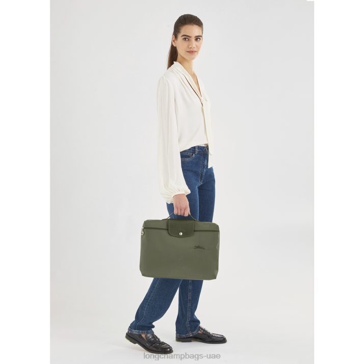 Longchamp مجلد المستندات الأخضر le pliage رجال D2LB493