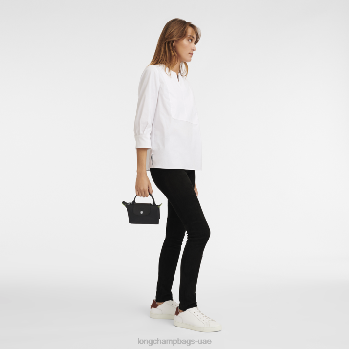 Longchamp الحقيبة الخضراء le pliage مع مقبض نحيف D2LB669