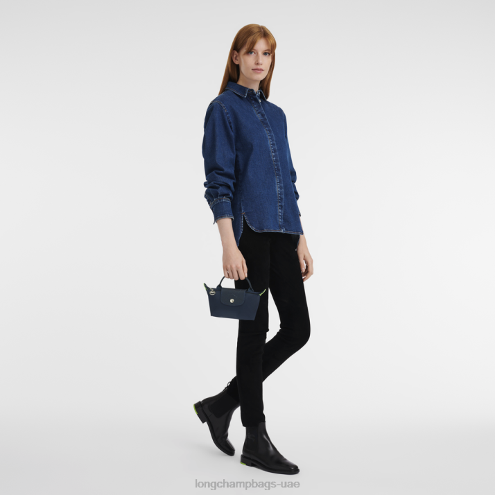 Longchamp الحقيبة الخضراء le pliage مع مقبض نحيف D2LB673