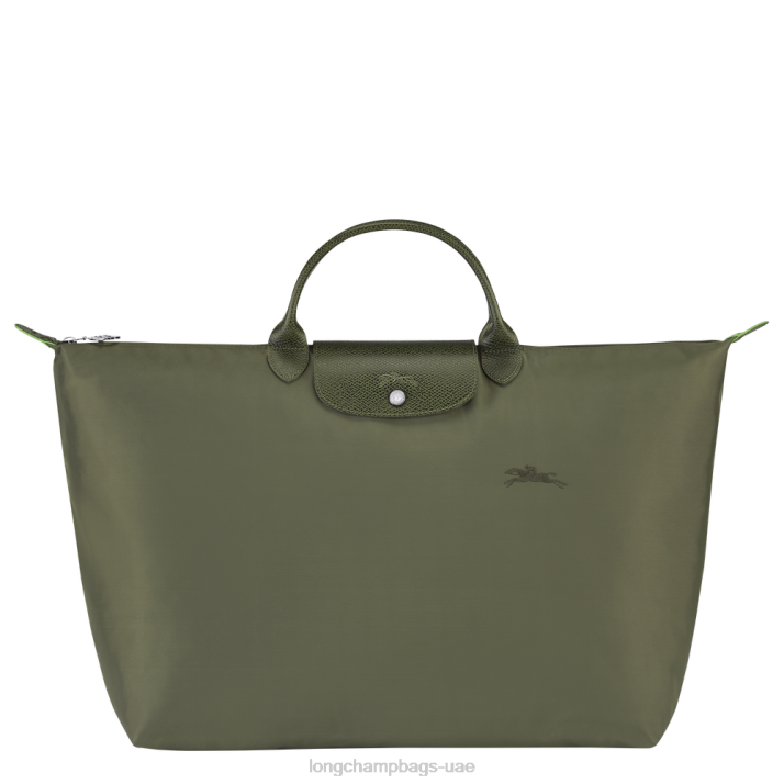 Longchamp حقيبة سفر لو بلاج خضراء s نحيف D2LB787