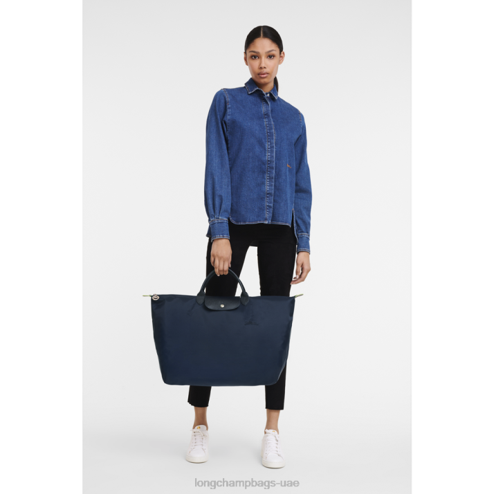 Longchamp حقيبة سفر لو بلاج خضراء s نحيف D2LB790